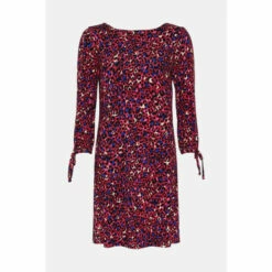 Wallis Pink Leopard Tie Cuff Jersey Shift Dress For Female -Cheap Wallis Store unnamed file 5528