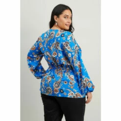 Wallis Curve Blue Paisley Top For Female -Cheap Wallis Store unnamed file 5532