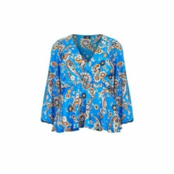 Wallis Curve Blue Paisley Top For Female -Cheap Wallis Store unnamed file 5534