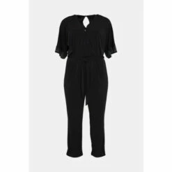 Wallis Curve Belted Jumpsuit Hotfix Cuffs For Female -Cheap Wallis Store unnamed file 5573
