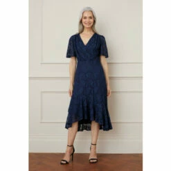 Wallis Lace Wrap Midi Dress For Female