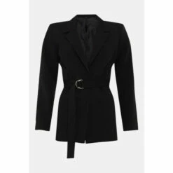 Wallis D-ring Belted Single Breasted Suit Blazer For Female -Cheap Wallis Store unnamed file 56