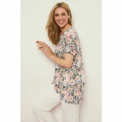 Wallis Floral Leopard Asymmetric Top For Female -Cheap Wallis Store unnamed file 5601