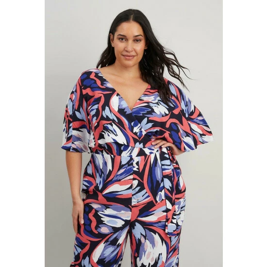 Wallis Curve Cape Floral Print Jumpsuit For Female 4 Wallis Curve Cape Floral Print Jumpsuit For Female - Image 2