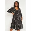 Wallis Curve Mono Spot Button Through Tiered Midi Dress For Female -Cheap Wallis Store unnamed file 5619