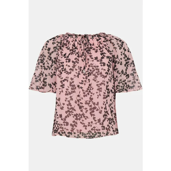 Wallis Petite Blush Floral Angel Sleeve Top For Female 7 Wallis Petite Blush Floral Angel Sleeve Top For Female - Image 5