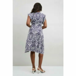 Wallis Ink Ikat Twist Front Jersey Dress For Female -Cheap Wallis Store unnamed file 5710