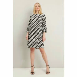 Wallis Mono Geometric Shift Dress For Female -Cheap Wallis Store unnamed file 5764