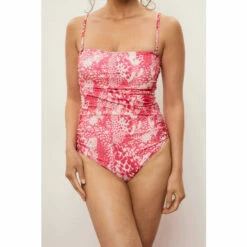Wallis Tummy Control Pink Animal Bandeau Swimsuit For Female -Cheap Wallis Store unnamed file 5779