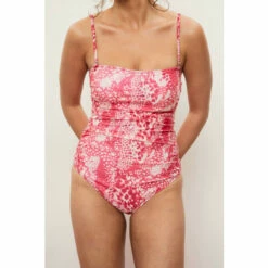 Wallis Tummy Control Pink Animal Bandeau Swimsuit For Female -Cheap Wallis Store unnamed file 5781