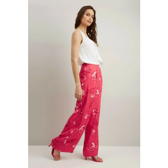 Wallis Pink Tulip Satin Trousers For Female 4 Wallis Pink Tulip Satin Trousers For Female - Image 2