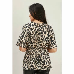 Wallis Petite Animal Satin Angel Sleeve Top For Female -Cheap Wallis Store unnamed file 5850