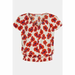Wallis Petite Floral Print Ruffle Bubble Hem Top For Female -Cheap Wallis Store unnamed file 5858