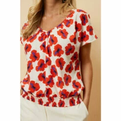Wallis Petite Floral Print Ruffle Bubble Hem Top For Female -Cheap Wallis Store unnamed file 5859
