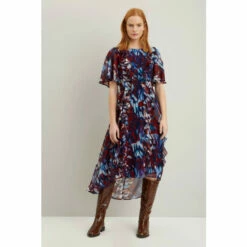 Wallis Burgundy Butterfly Wing Print Ruffle Dress For Female -Cheap Wallis Store unnamed file 5884