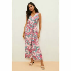 Wallis Tall Animal Leaf Jumpsuit For Female