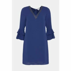 Wallis Embellished Ruffle Sleeve Shift Dress For Female -Cheap Wallis Store unnamed file 589
