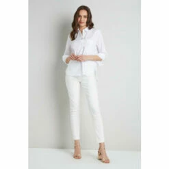 Wallis White Stud Side Seam Skinny Jeans For Female