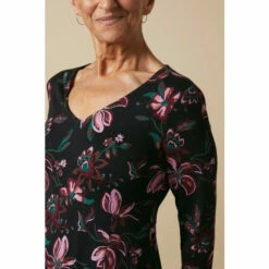 Wallis Petite Pink Floral Jersey Midi Dress For Female -Cheap Wallis Store unnamed file 5945