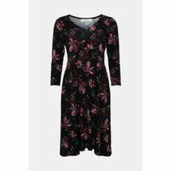 Wallis Petite Pink Floral Jersey Midi Dress For Female -Cheap Wallis Store unnamed file 5946