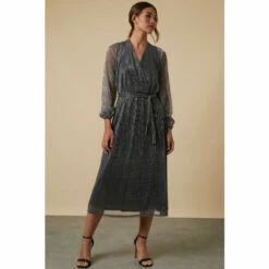 Wallis Sliver Plisse Wrap Dress For Female 13 Wallis Sliver Plisse Wrap Dress For Female -Cheap Wallis Store unnamed file 6018