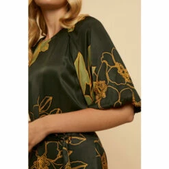 Wallis Green Floral Satin Midi Dress For Female -Cheap Wallis Store unnamed file 61