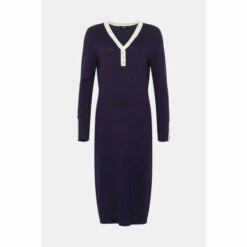 Wallis Tipped Button V Neck Knitted Dress For Female 13 Wallis Tipped Button V Neck Knitted Dress For Female -Cheap Wallis Store unnamed file 6112