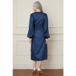 Wallis Jacquard Spot Wrap Midi Dress For Female -Cheap Wallis Store unnamed file 623