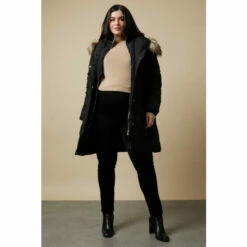 Wallis Curve Double Layer Midi Padded Coat For Female -Cheap Wallis Store unnamed file 676