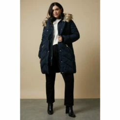 Wallis Curve Double Layer Midi Padded Coat For Female -Cheap Wallis Store unnamed file 677