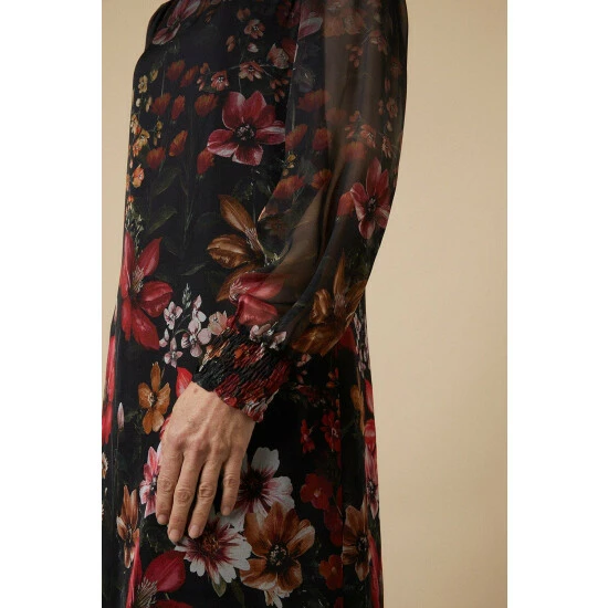 Wallis Silk Mix Border Shift Dress For Female 6 Wallis Silk Mix Border Shift Dress For Female - Image 4