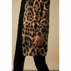 Wallis Neutral Leopard Animal Longline Cardigan For Female -Cheap Wallis Store unnamed file 730