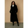 Wallis Tall Black Faux Fur Wrap Belted Midi Coat For Female -Cheap Wallis Store unnamed file 732