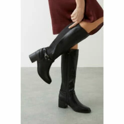 Wallis Harmony Ankle Strap Detail Knee High Boots For Female
