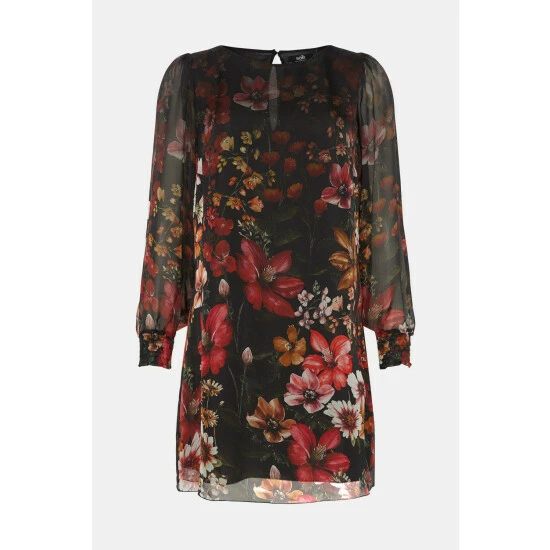 Wallis Silk Mix Border Shift Dress For Female 7 Wallis Silk Mix Border Shift Dress For Female - Image 5