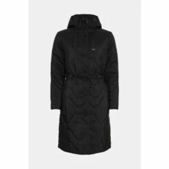 Wallis Black Drawcord Waist Hooded Quilted Coat For Female -Cheap Wallis Store unnamed file 747