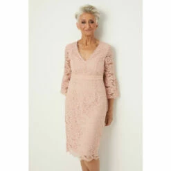 Wallis Petite Lace Flare Sleeve Midi Dress For Female