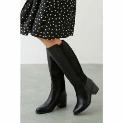 Wallis Haven Classic Block Heeled Knee High Boots For Female
