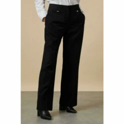 Wallis Petite Black Smart Bootcut Leg Trousers For Female