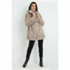 Wallis Petite Faux Fur Rever Collar Short Coat For Female -Cheap Wallis Store unnamed file 788