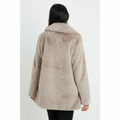 Wallis Petite Faux Fur Rever Collar Short Coat For Female -Cheap Wallis Store unnamed file 790