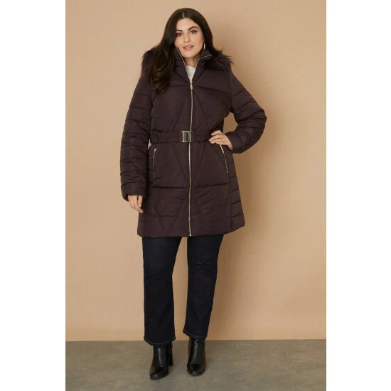 Wallis Curve Longline Fitted Padded Coat For Female 3 Wallis Curve Longline Fitted Padded Coat For Female