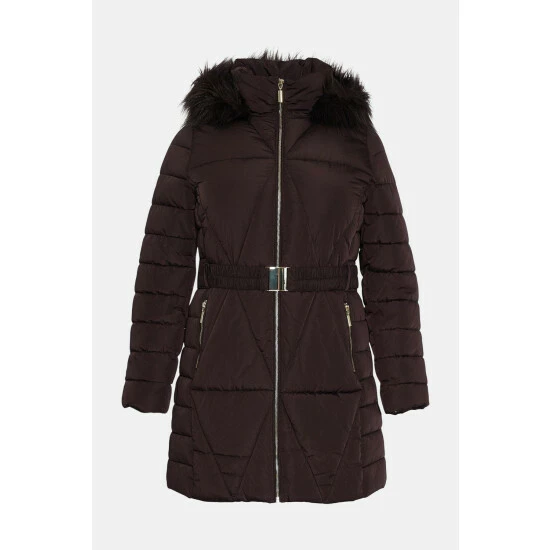 Wallis Curve Longline Fitted Padded Coat For Female 7 Wallis Curve Longline Fitted Padded Coat For Female - Image 5