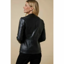 Wallis Petite Black Faux Leather Pleat Detail Zip Front Jacket For Female -Cheap Wallis Store unnamed file 85