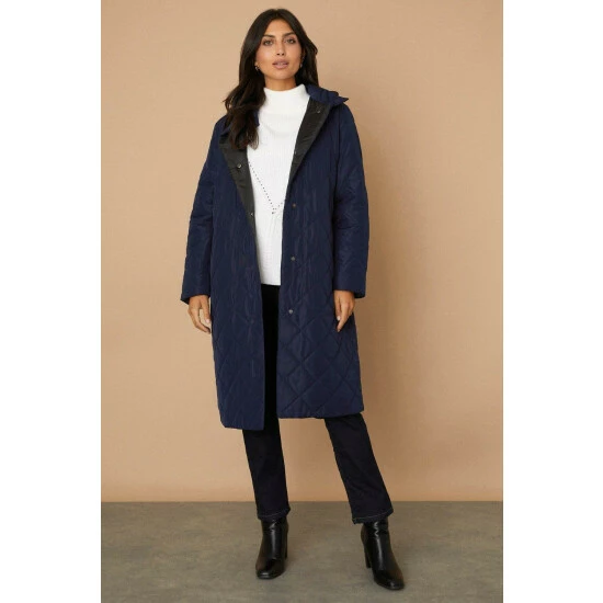 Wallis Tall Funnel Neck Belted Padded Coat For Female 8 Wallis Tall Funnel Neck Belted Padded Coat For Female - Image 6