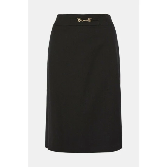 Wallis Black Waist Detail Pencil Skirt For Female 7 Wallis Black Waist Detail Pencil Skirt For Female - Image 5