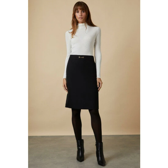 Wallis Black Waist Detail Pencil Skirt For Female 8 Wallis Black Waist Detail Pencil Skirt For Female - Image 6