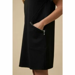 Wallis Black Zip Ponte Shift Dress For Female -Cheap Wallis Store unnamed file 891