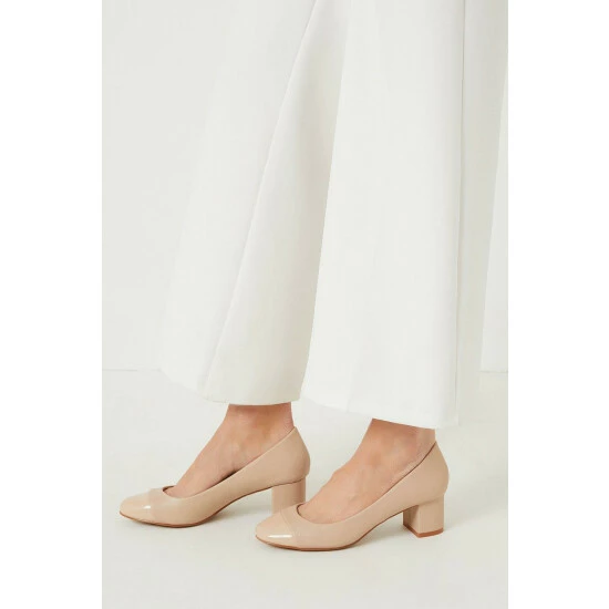 Wallis Lucia Toe Cap Block Heel Court Shoes For Female 3 Wallis Lucia Toe Cap Block Heel Court Shoes For Female