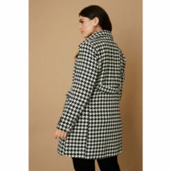 Wallis Curve Dogtooth Check Pea Coat For Female -Cheap Wallis Store unnamed file 915